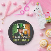 Machen Sie St. Patrick's Great Again Trump Irish Pappteller (Party)