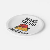 Machen Sie Tacos wieder groß Pappteller (Schrägansicht)