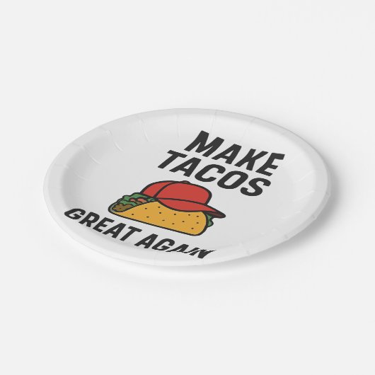 Machen Sie Tacos wieder groß Pappteller (Schrägansicht)