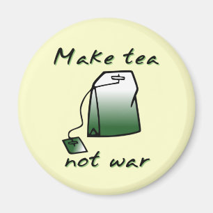 Machen Sie Tee-nicht Krieg lustigen Magnet-Spaß Magnet