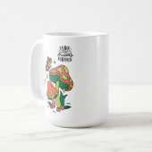 Machen Sie Träume wahr | Farbenfrohe Pilze Schmett Kaffeetasse (Vorderseite Links)