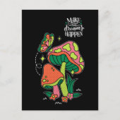 Machen Sie Träume wahr | Farbenfrohe Pilze Schmett Postkarte (Vorderseite)