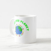 Machen Sie unseren Planeten wieder groß Kaffeetasse (Vorderseite Links)