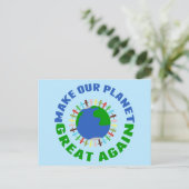 Machen Sie unseren Planeten wieder groß Postkarte (Stehend Vorderseite)
