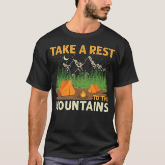 Machen Sie Urlaub in den Bergen Vintage Camping T-Shirt