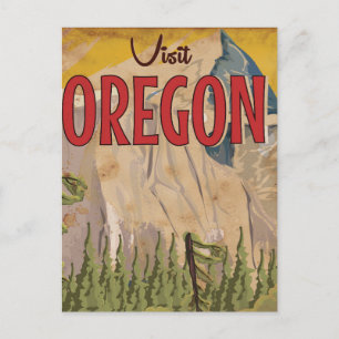 Machen Sie Urlaub - Oregon Vintage-Reiseposter. Postkarte