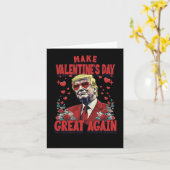 Machen Sie Valentinstag wieder groß - Trumps Funny Karte (Gelbe Blume)