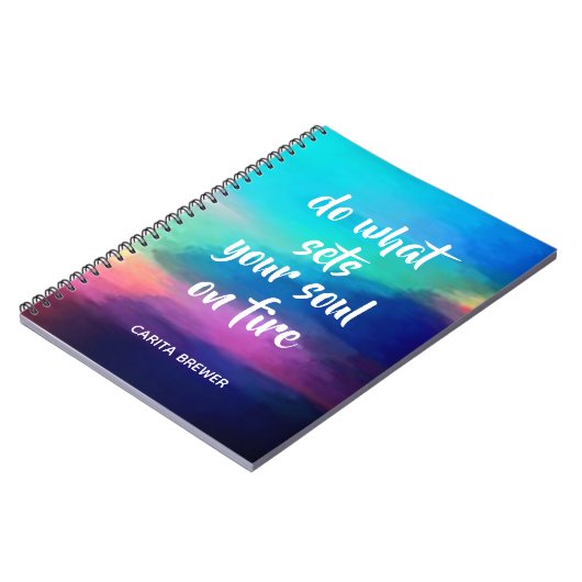 Machen Sie, was Ihr Soul auf Feuer Spirale-Noteboo Notizblock (Linke Seite)