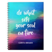 Machen Sie, was Ihr Soul auf Feuer Spirale-Noteboo Notizblock (Vorderseite)