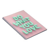 Machen Sie, was Sie Liebe pastellästhetischen Spir Notizblock (Rechte Seite)