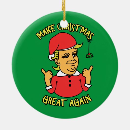 Machen Sie Weihnachten groß wieder Keramikornament (Hinten)