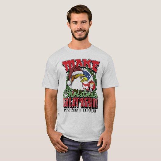 Machen Sie Weihnachten großen wieder Trumpf Eagle T-Shirt (Vorne ganz)