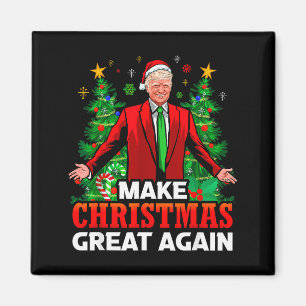 Machen Sie Weihnachten wieder groß Santa Präsident Magnet