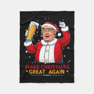 Machen Sie Weihnachten wieder groß Trump American Fleecedecke