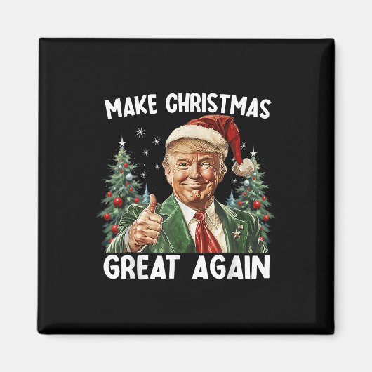 Machen Sie Weihnachten wieder großartig, lustiger Magnet (Vorne)