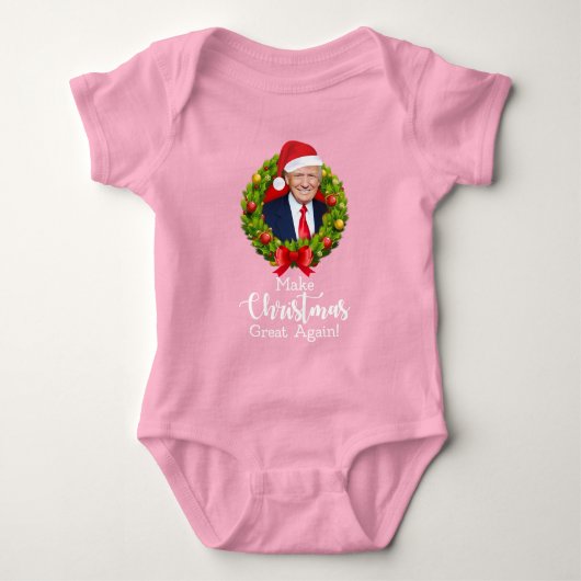 Machen Sie Weihnachten wieder großartig Trump MAGA Baby Strampler (Vorderseite)