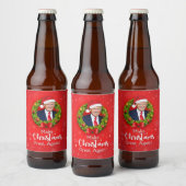 Machen Sie Weihnachten wieder großartig Trump MAGA Bierflaschenetikett (Flaschen)