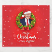 Machen Sie Weihnachten wieder großartig Trump MAGA Bierflaschenetikett (Einzelnes Label)