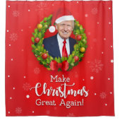 Machen Sie Weihnachten wieder großartig Trump MAGA Duschvorhang (Vorderseite)