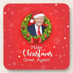 Machen Sie Weihnachten wieder großartig Trump MAGA Getränkeuntersetzer