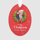 Machen Sie Weihnachten wieder großartig Trump MAGA Ornament (Rückseite)