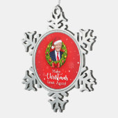Machen Sie Weihnachten wieder großartig Trump MAGA Schneeflocken Zinn-Ornament (Rechts)