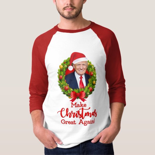 Machen Sie Weihnachten wieder großartig Trump MAGA T-Shirt (Vorderseite)