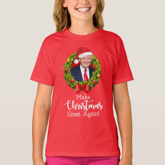 Machen Sie Weihnachten wieder großartig Trump MAGA T-Shirt (Vorderseite)