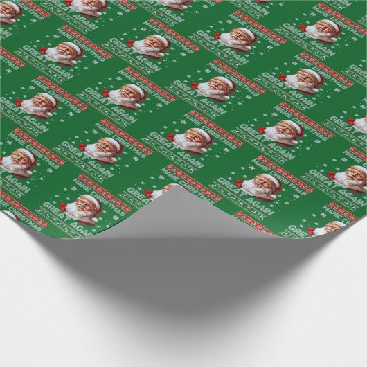 Machen Sie Weihnachten wieder großartig Trump Weih Geschenkpapier (Ecke)