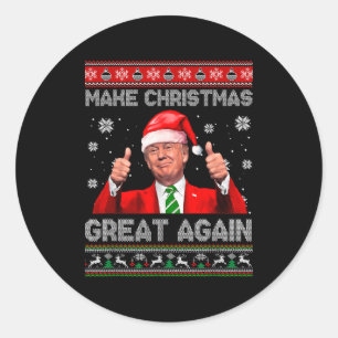 Machen Sie Weihnachten wieder großartig Xmas Lusti Runder Aufkleber