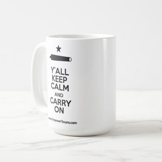 Machen Sie weiter! Kaffeetasse (Vorderseite Links)