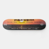 Machen Sie Wellen Ltd. und nummerierten Skateboard (Horizontal)