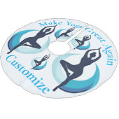 Machen Sie Yoga wieder groß Thunder_Cove Polyester Weihnachtsbaumdecke (Schrägansicht)