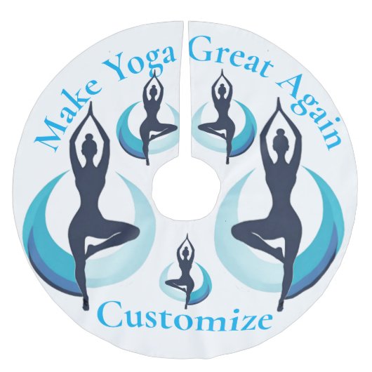 Machen Sie Yoga wieder groß Thunder_Cove Polyester Weihnachtsbaumdecke (Vorderseite)