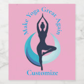 Machen Sie Yoga wieder groß Thunder_Cove Weinetikett (Einzelnes Label)