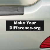Machen Sie YourDifference.org Autoaufkleber (Auf Auto)