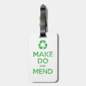 Machen und Mähen Gepäckanhänger (Rückseite vertikal)