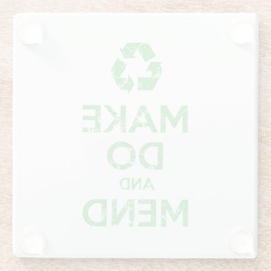 Machen und Mähen Glasuntersetzer (Rückseite)