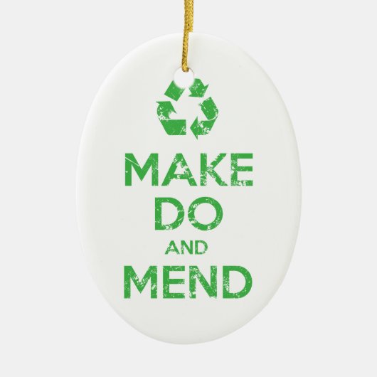 Machen und Mähen Keramik Ornament (Vorne)