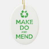 Machen und Mähen Keramik Ornament (Hinten)