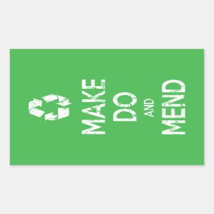 Machen und Mähen Rechteckiger Aufkleber