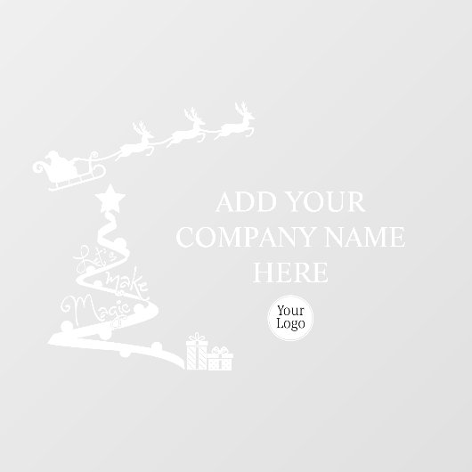 Machen wir das Weihnachtsgeschäft-Logo Fensteraufkleber (Blatt)