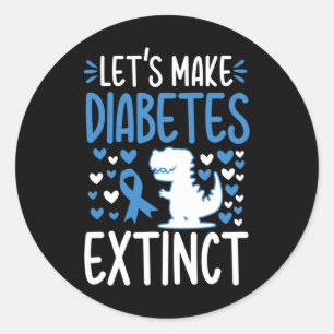 Machen wir Diabetes-Bewusstsein November Typ T1d T Runder Aufkleber