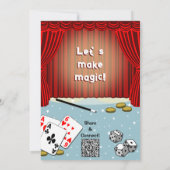 Machen wir die Party Einladung des Magischen Kinde (Rückseite)