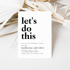 Machen wir diese Probe Abendessen Einladung Vorlag