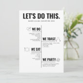 Machen wir dieses Hochzeitsprogramm Programm (Stehend Vorderseite)