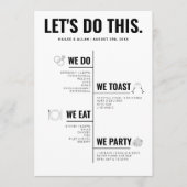 Machen wir dieses Hochzeitsprogramm Programm (Vorderseite)