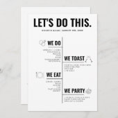 Machen wir dieses Hochzeitsprogramm Programm (Vorne/Hinten)