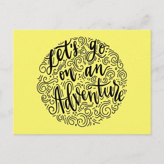 Machen wir ein Abenteuer Postkarte (Vorderseite)