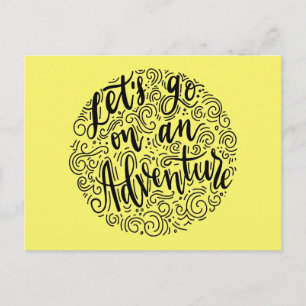 Machen wir ein Abenteuer Postkarte